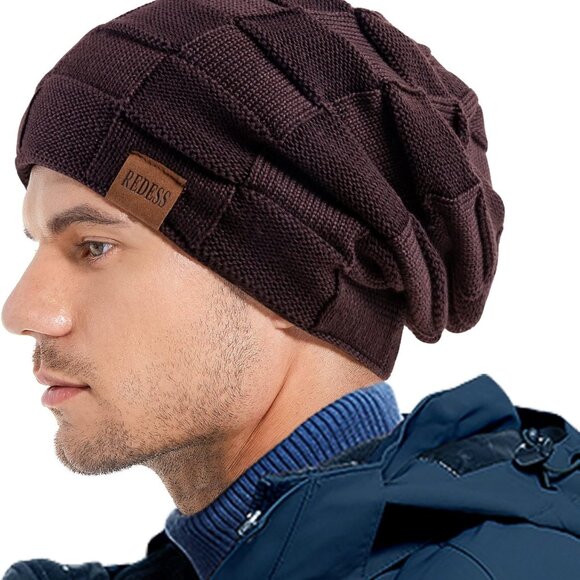 Beanie Hat for Men and Women Winter Warm Hats Knit Slouchy Thick Skull Cap - Picture 4 of 5